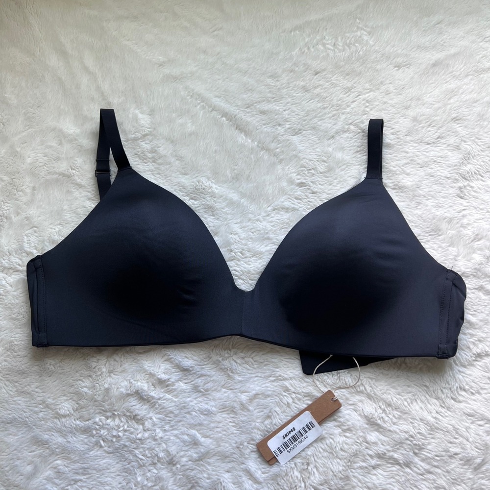 SKIMS Wireless Form T-Shirt Bra Onyx Black BR-WRL-1889 Womens Size 36DD New - Picture 3 of 10